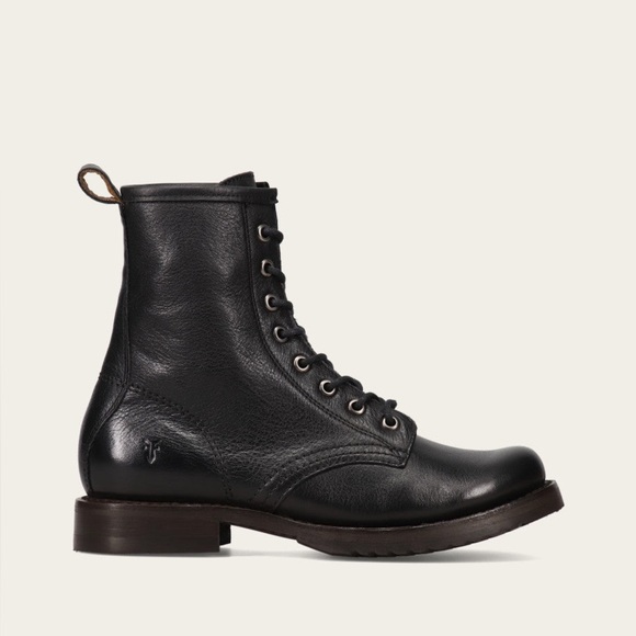 Frye Other - Frye Sabrina 6G Lace Up Black Leather Boots Size 9